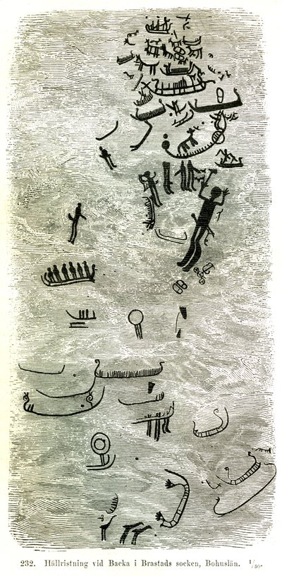 Rock Carvings at Backa in Brastad Parish, Bohuslän by Oscar Montelius